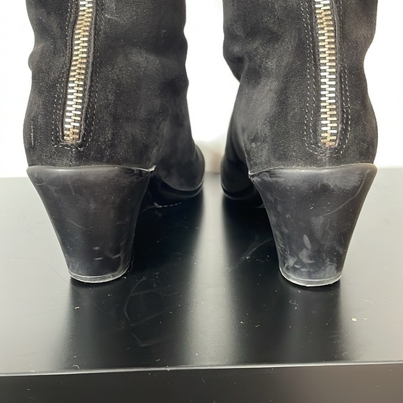 Aquatalia black waterproof suede wedge heel booties size 6 - Picture 4 of 10